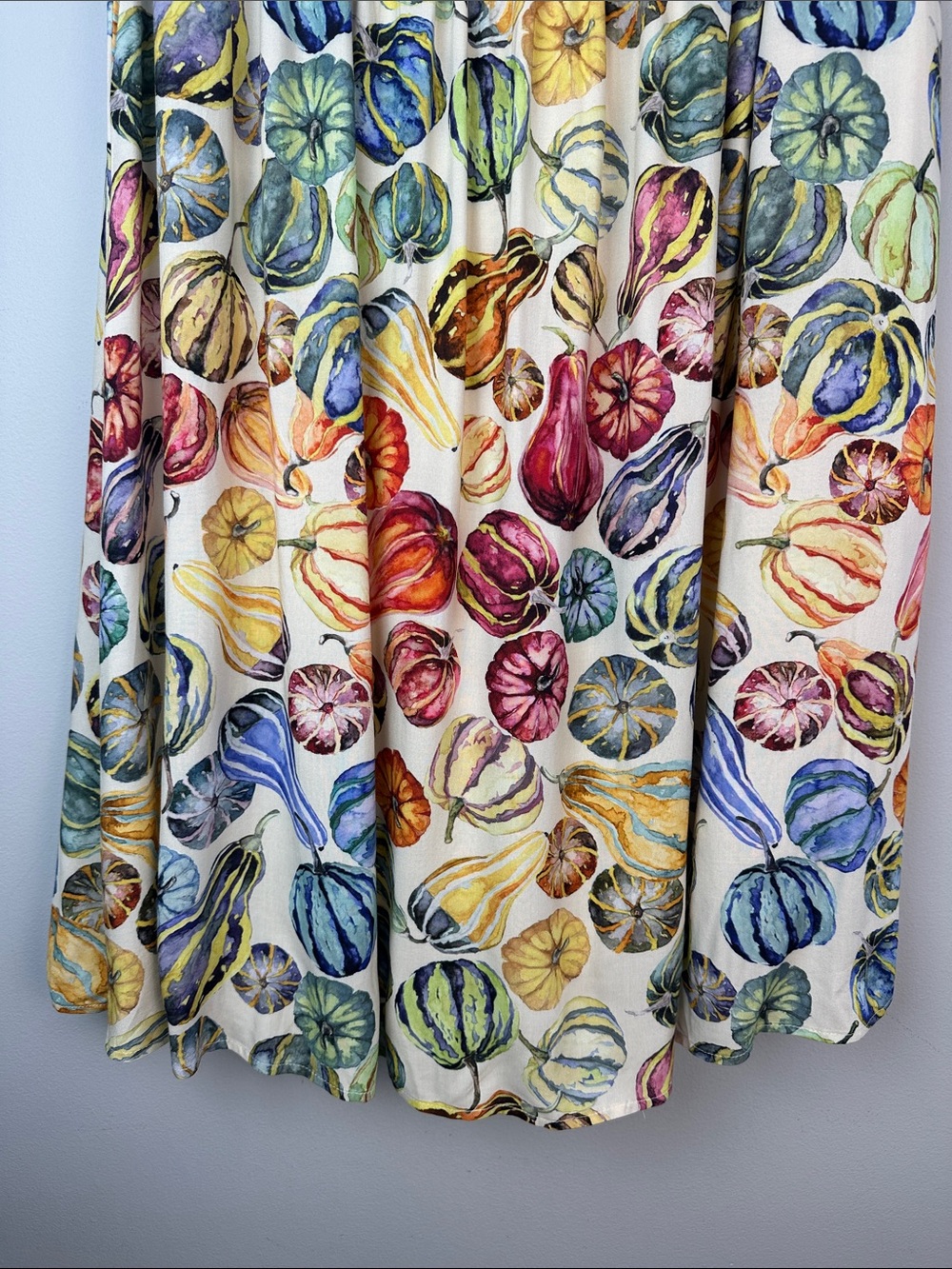 ModCloth Cream Floral A-Line Skirt with Multicolor Print - Picture 4 of 16